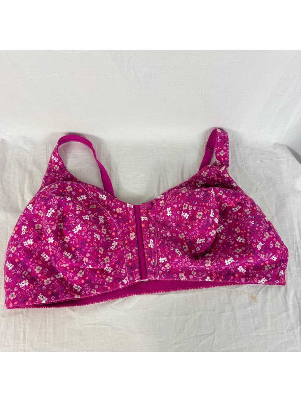 Comfort Choice 52C Pink & Mauve Floral Wire Free Full Coverage Bra #92234
